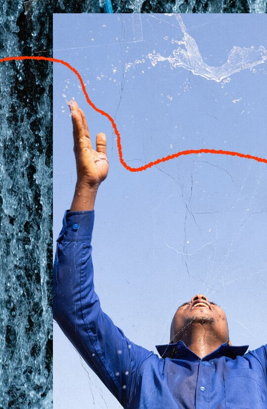 OUR GOAL IS TO BE PART OF THE SOLUTION. Men is looking up in the sky